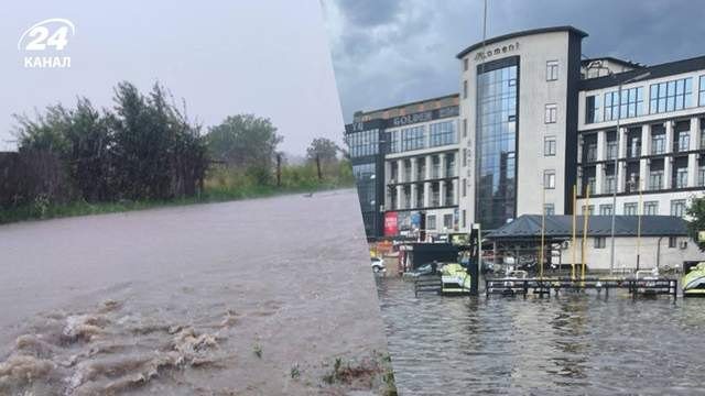 Тернопіль та Хмельницький потерпають від сильної зливи: міста затопило